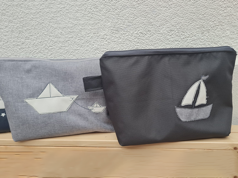 Preview: Segelboot Liebe - doodle Stickdatei